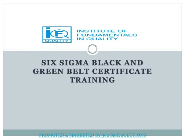 Six Sigma Certification Training | IFQ India Pune
