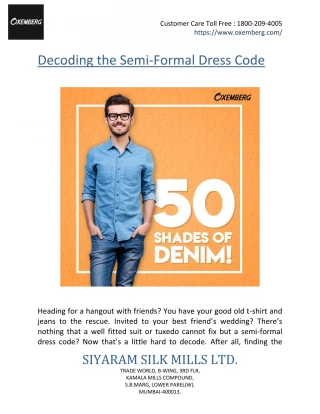 Decoding the Semi-Formal Dress Code - slide 1