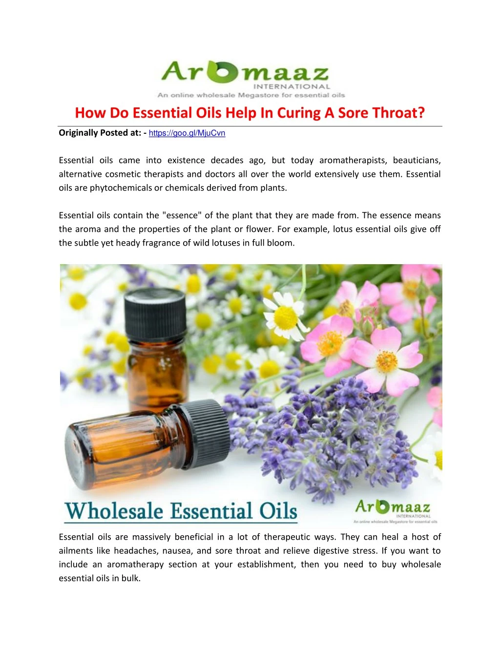 how do essential oils help in curing a sore throat
