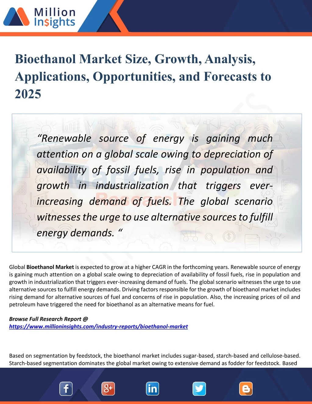 bioethanol market size growth analysis