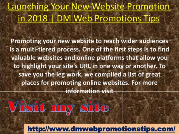 promoting your new website to reach wider