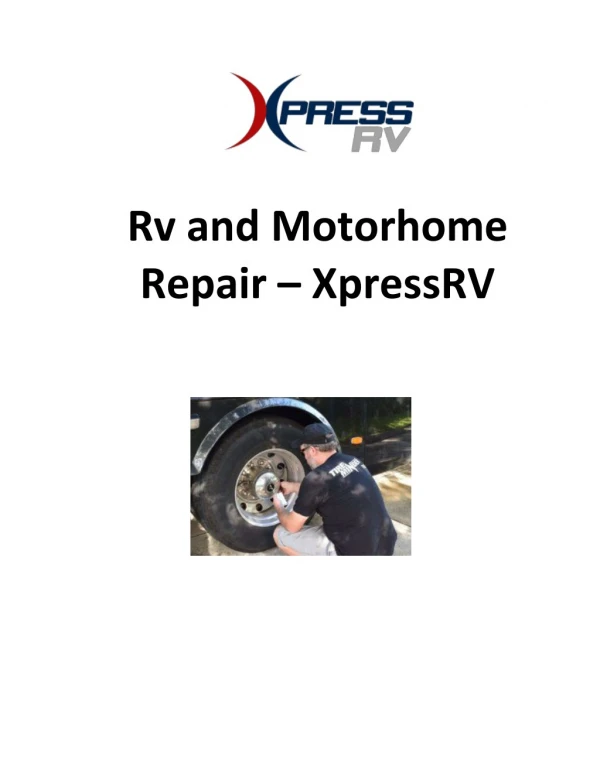 Rv and Motorhome Repair - XpressRV