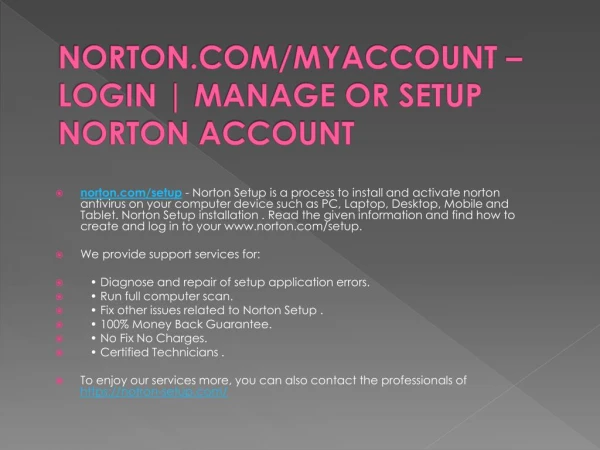 norton com myaccount login manage or setup norton account