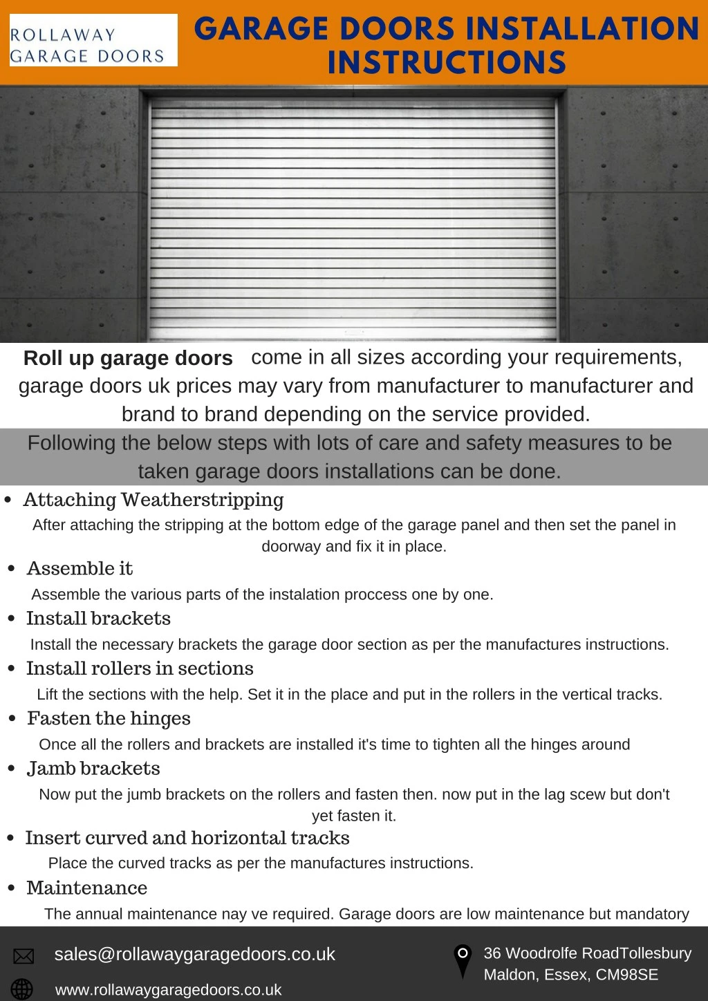 garage doors installation instructions