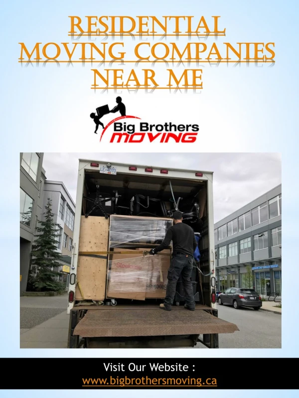 Residential Moving Companies Near Me