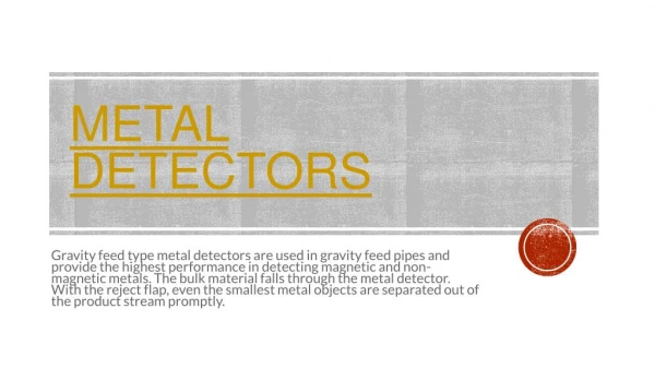 Metal Detectors -MPI Magnet