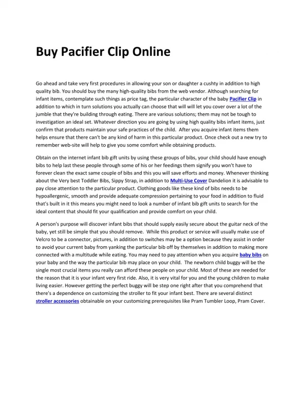 Buy Pacifier Clip Online