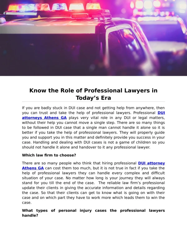 Know the Role of Professional Lawyers in Today’s Era