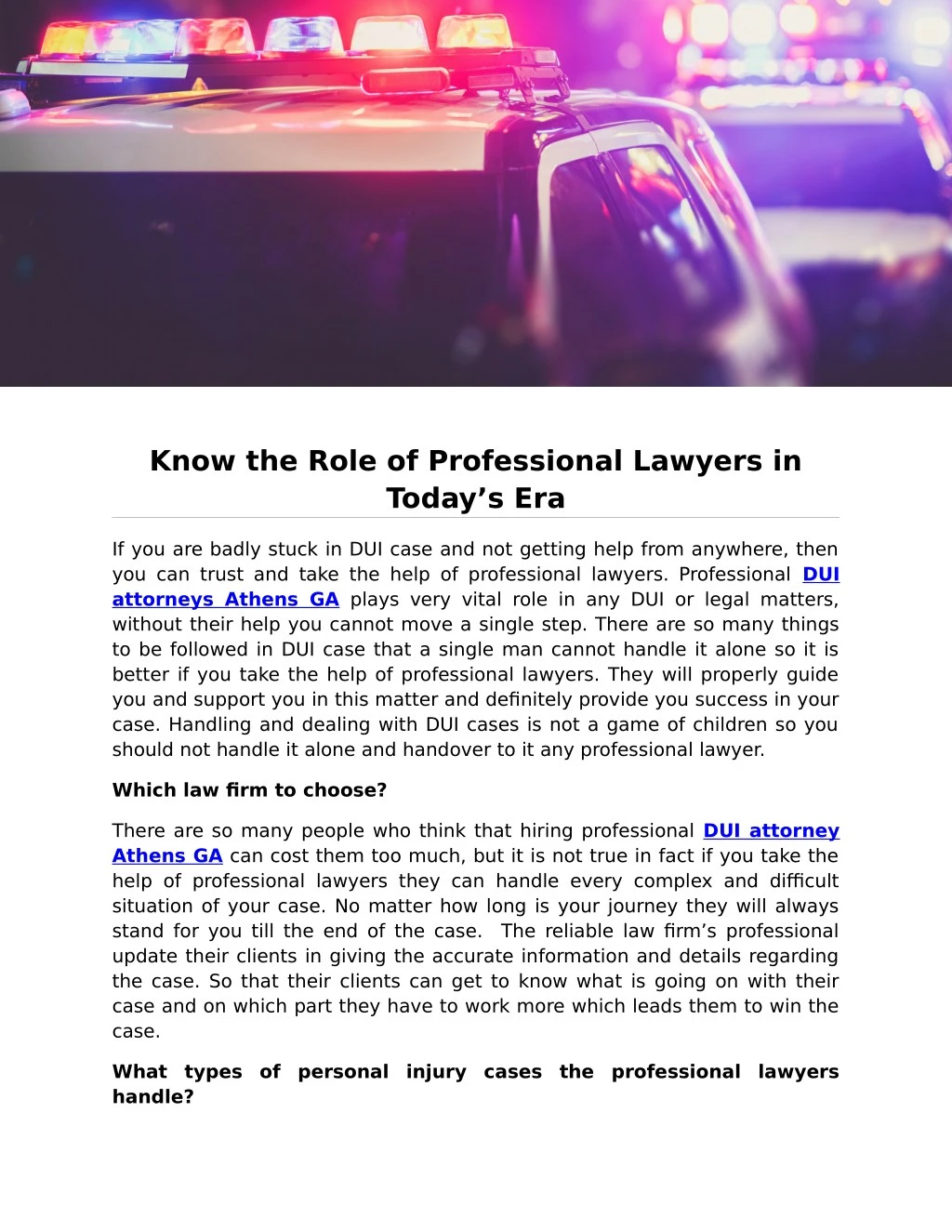 know the role of professional lawyers in today