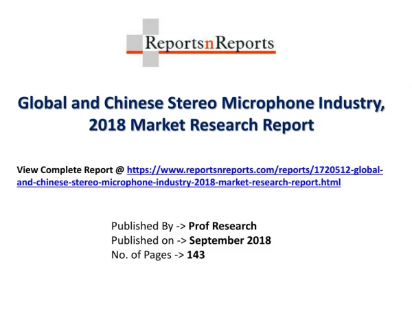 Global Stereo Microphone industry Top Players Market Share Analysis 2018