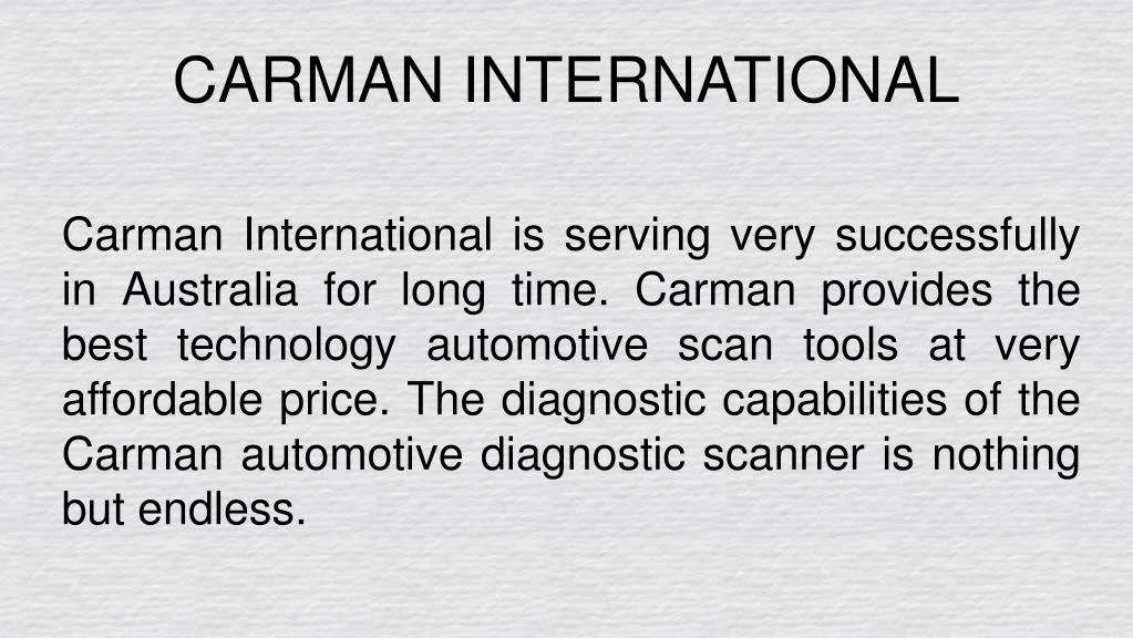 carman international