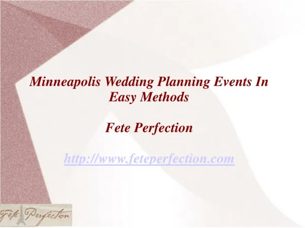 Minneapolis Wedding Planning Events In Easy Methods