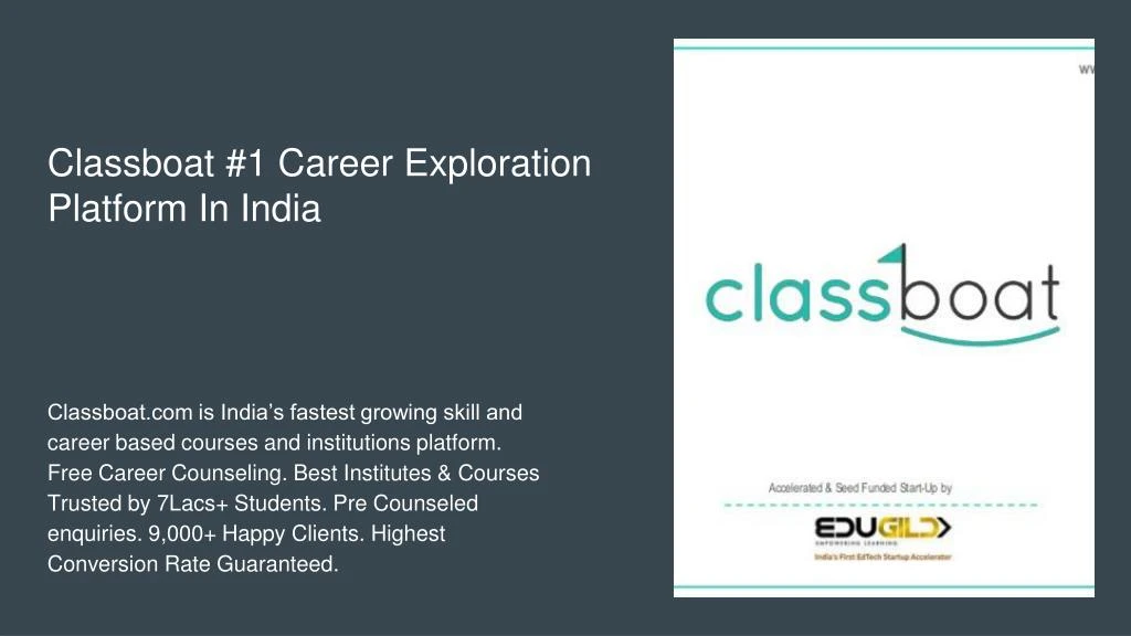 classboat 1 career exploration platform in india
