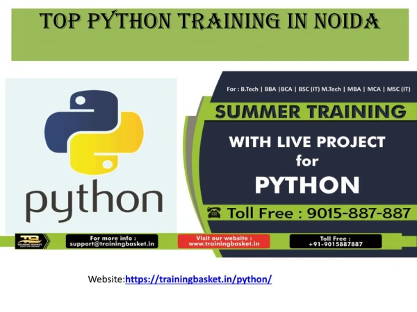 Best Python Training Institute in Noida | Training Basket