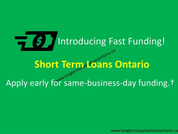 Find C$1500 With Short Term Loans Ontario