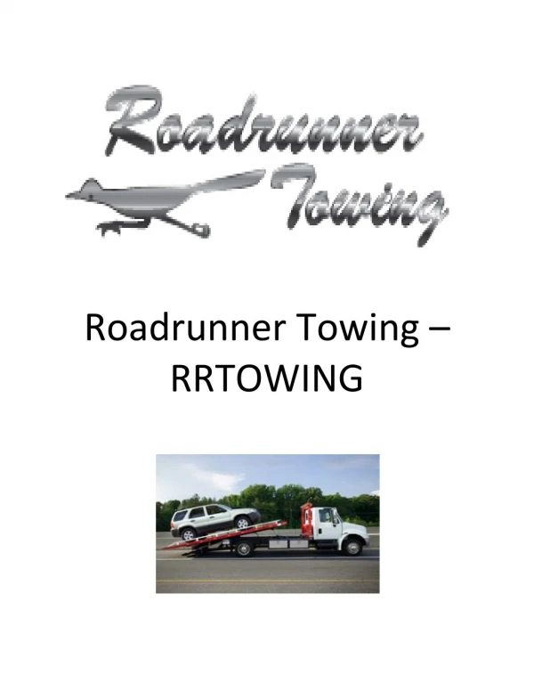 Roadrunner Towing - RRTOWING