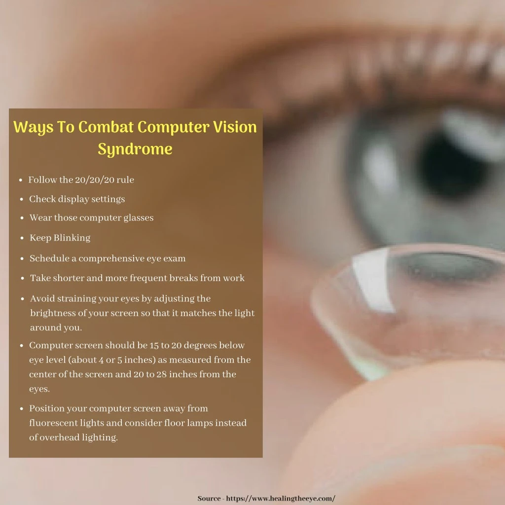 ways to combat computer vision syndrome