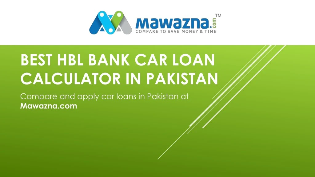 best hbl bank car loan calculator in pakistan