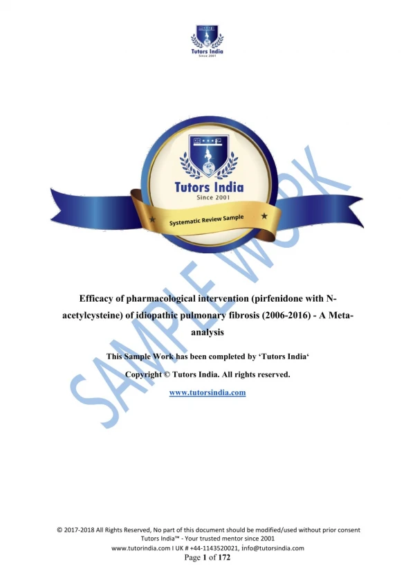 efficacy of pharmacological intervention
