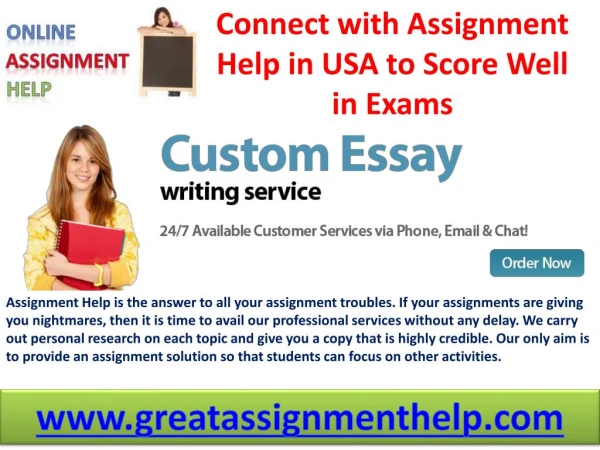 Connect with Assignment Help in USA to Score Well in Exams