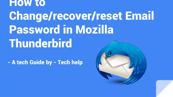 How to Change/Recover/Reset Email in Mozilla Thunderbird