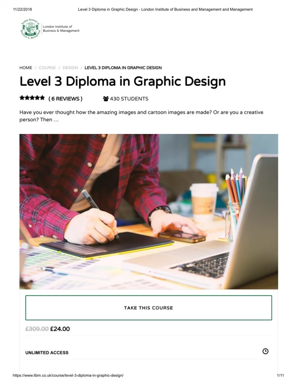 Level 3 Diploma in Graphic Design - LIBM