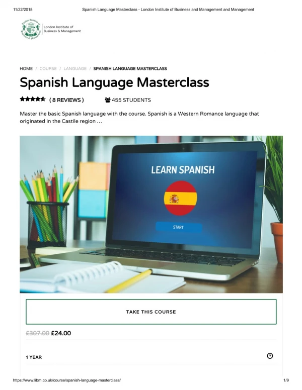 Spanish Language Masterclass - LIBM