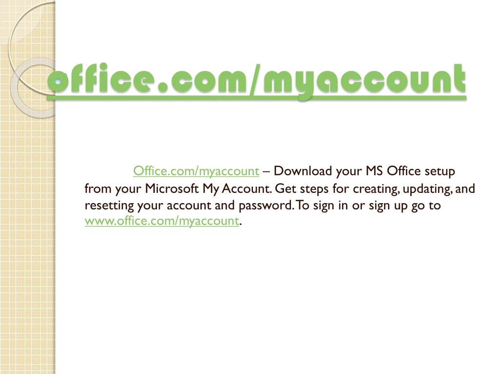 office com myaccount