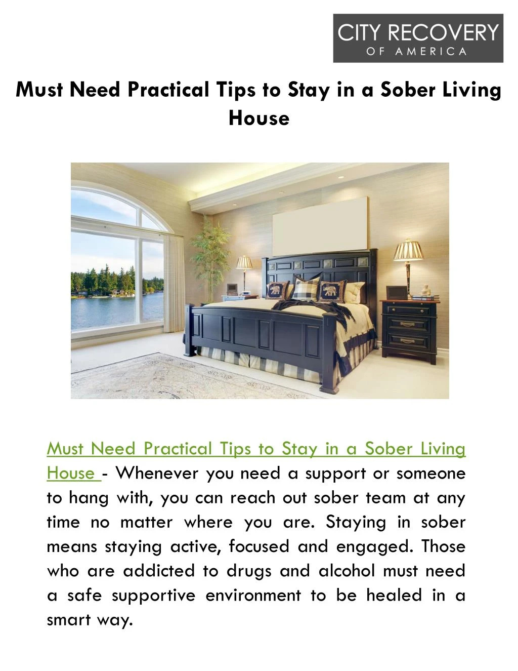 must need practical tips to stay in a sober