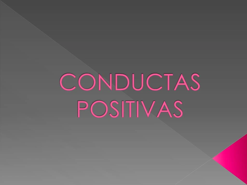 conductas positivas