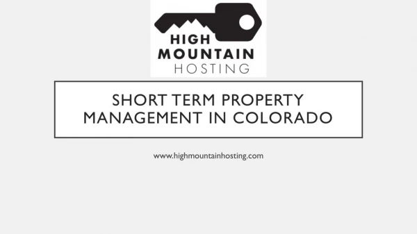 Short Term Property Management in Colorado | highmountainhosting.com