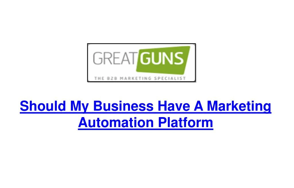 should my business have a marketing automation