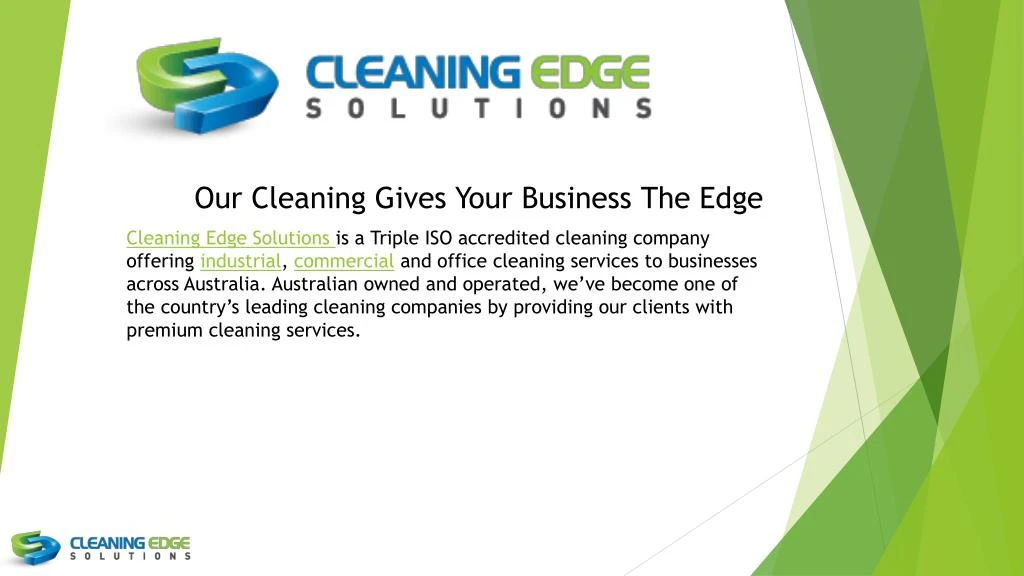 our cleaning gives your business the edge