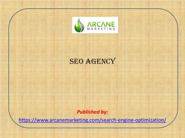 seo agency published by https www arcanemarketing com search engine optimization