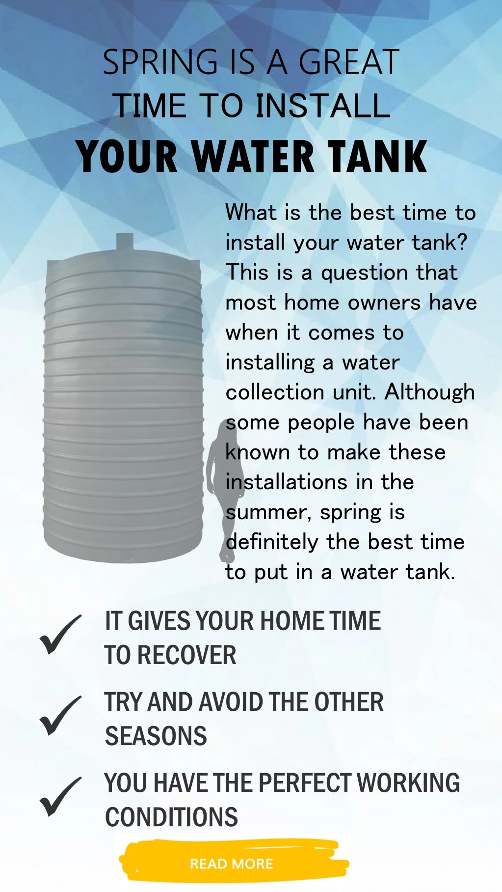 spring is a great time to install your water tank