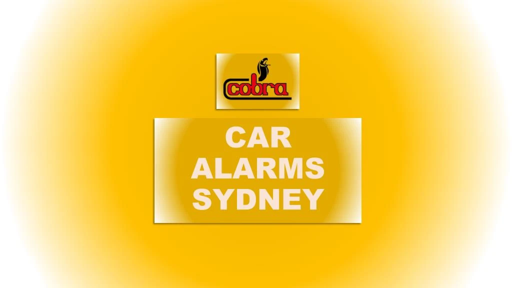 car alarms sydney