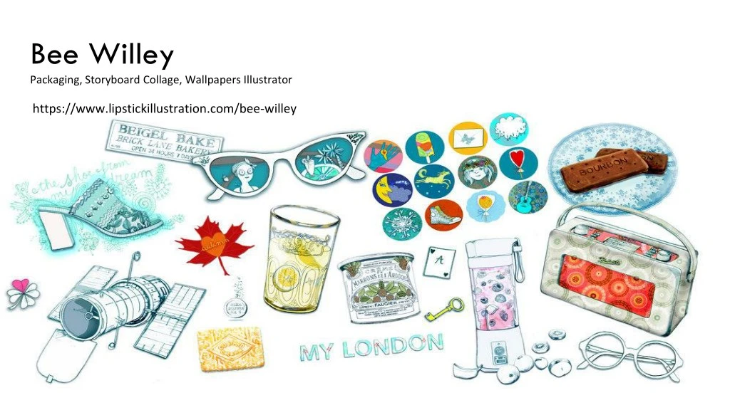 bee willey packaging storyboard collage