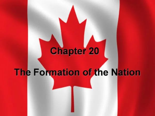 The Formation of the Nation