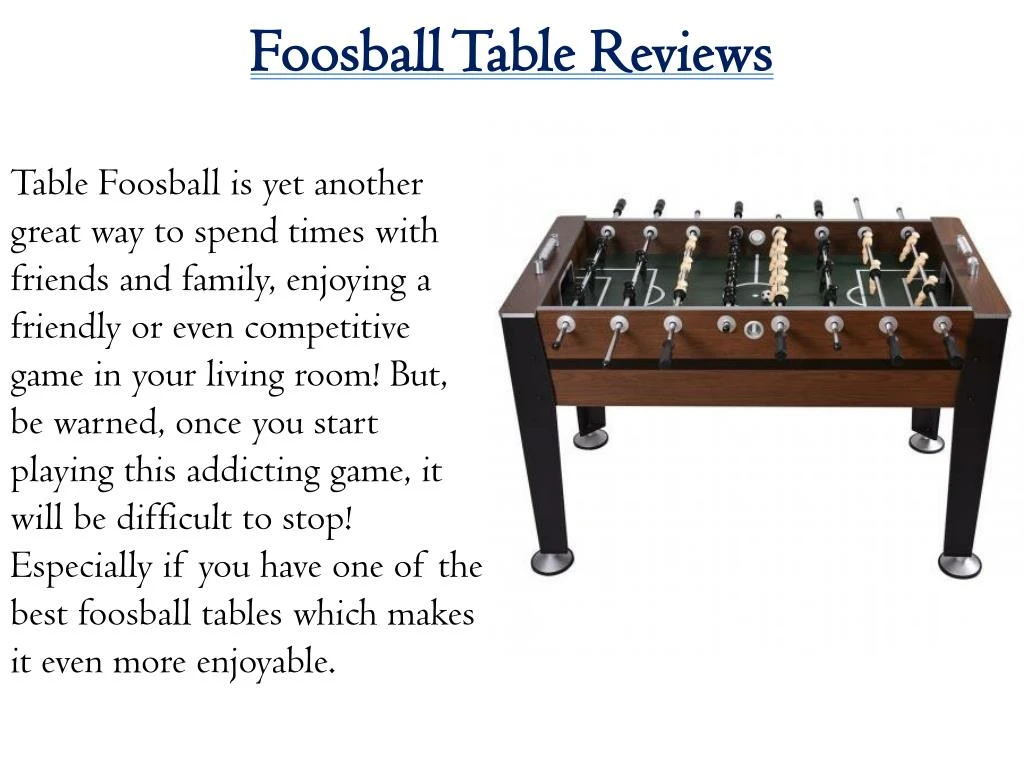 foosball table reviews