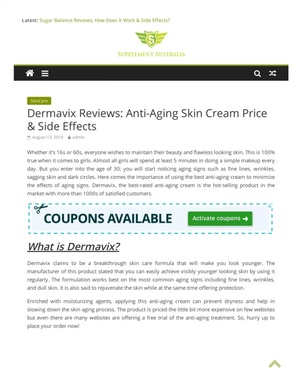 Do anti-wrinkle creams like Dermavix work?