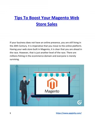 Tips To Boost Your Magento Web Store Sales - slide 1