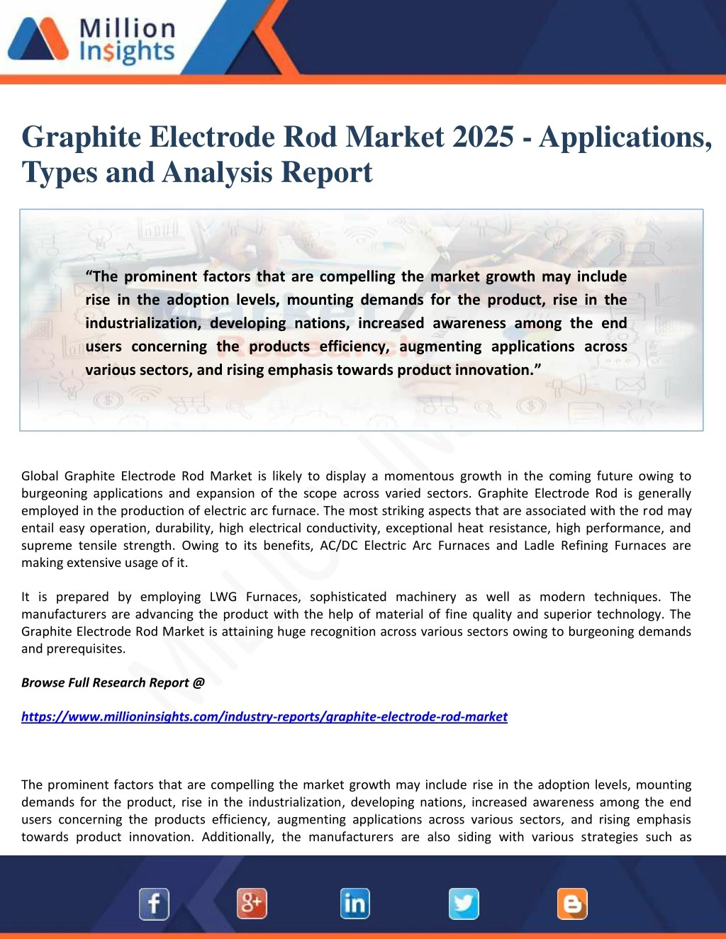 graphite electrode rod market 2025 applications