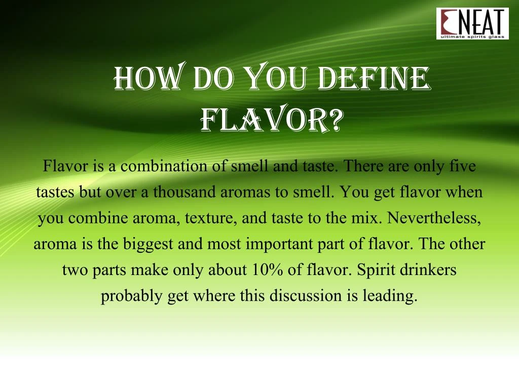 how do you define flavor