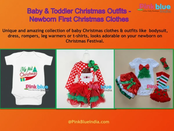 Baby First Christmas Outfits - Toddler Christmas Dresses - Kids Santa Clothes India