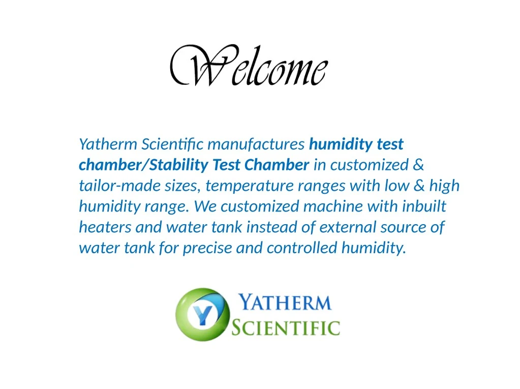yatherm scientific manufactures humidity test