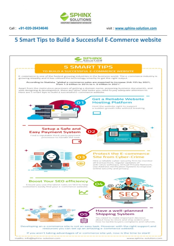 5 Smart Tips to Build a Successful E-Commerce website