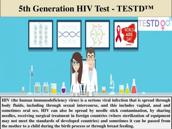 5th Generation HIV Test - TESTD™