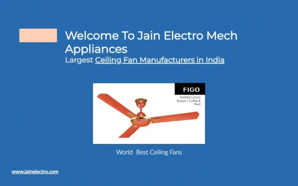 Largest Ceiling Fan Manufacturers in India