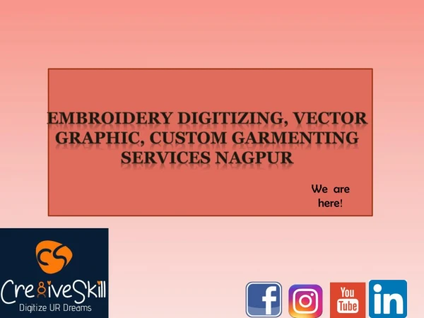 Embroidery Digitizing Vector Graphic custom garmenting services Nagpur