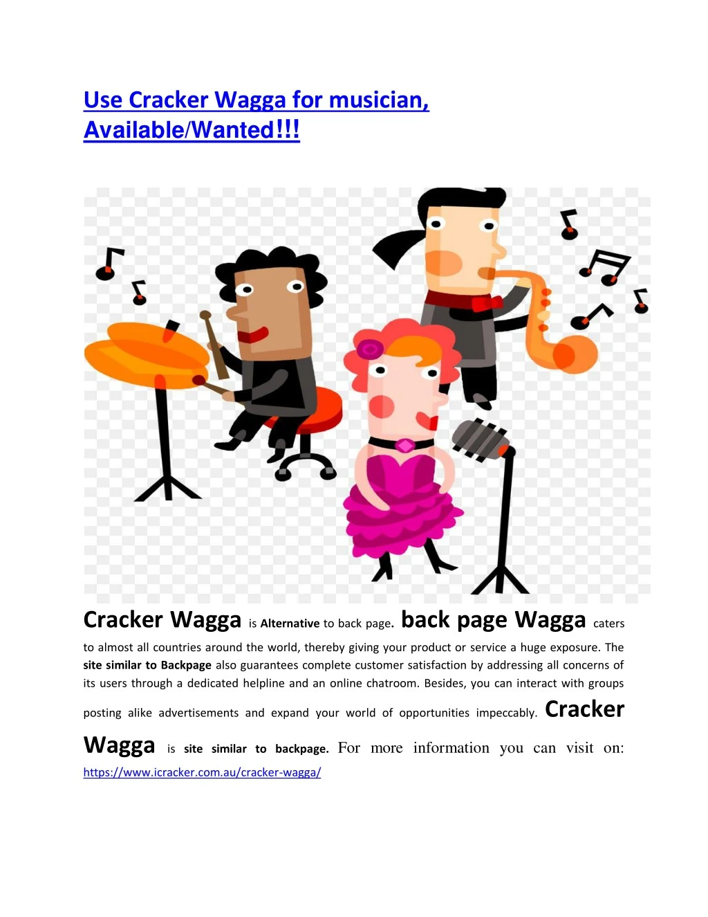 use cracker wagga for musician available wanted
